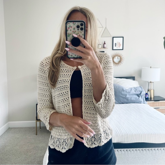 See By Chloe Sweaters - Chloe Vintage Creme Knit Cardigan